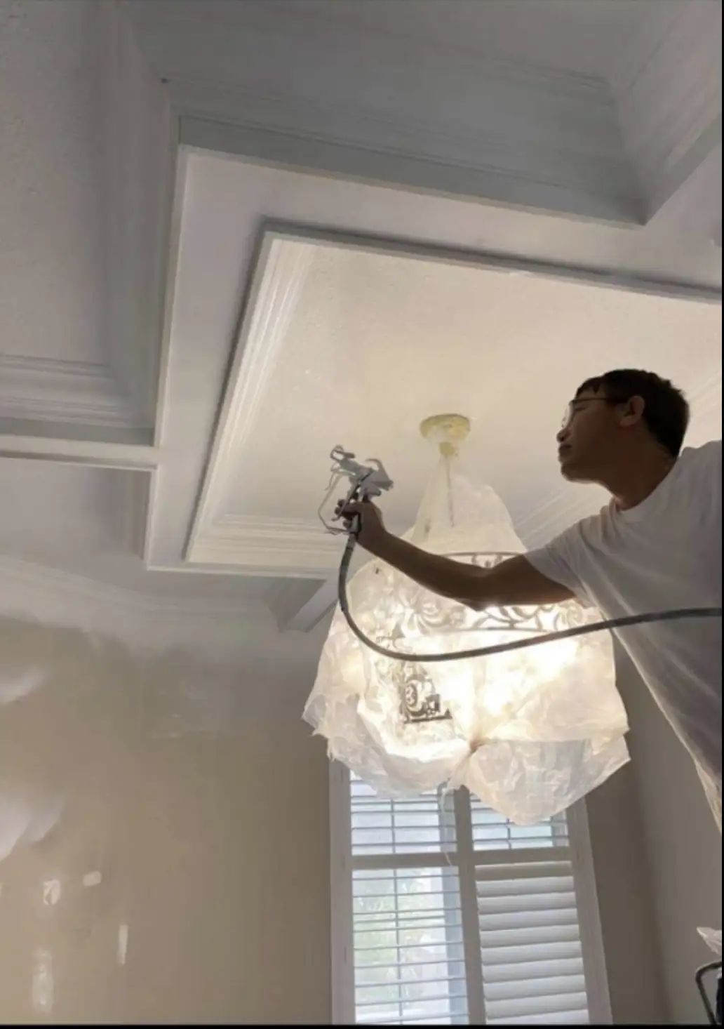 Wall and ceiling painting with a smooth, flawless finish